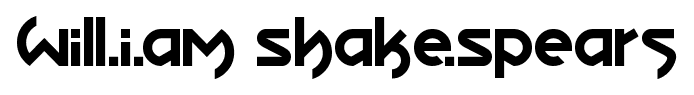 Will.i.am Shake.Spears font